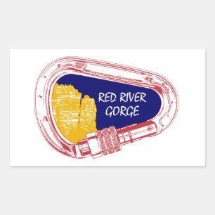 Red River Gorge Climate Carabiner Rektangulärt Klistermärke