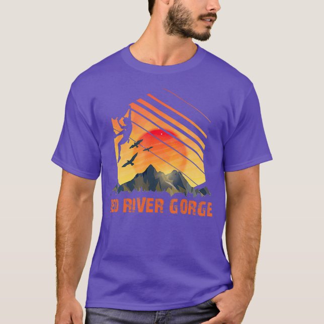 Red River Gorge  Climbing Rock Climbing Red T Shirt (Framsida)