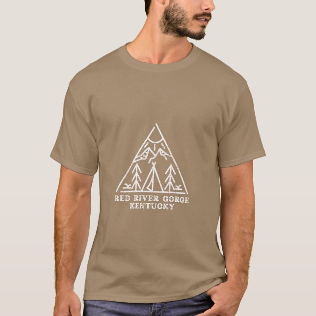 Red River Gorge Geo Mountains pojke T Shirt (Framsida)