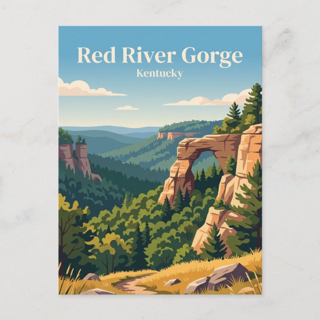Red River Gorge geologiska område USA Vykort (Framsida)