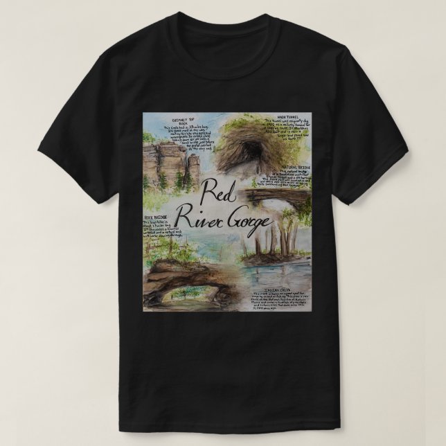 Red River Gorge Natural Attraktion Painting T Shirt (Design framsida)