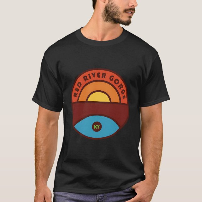 Red River Gorge Slade Kentucky Natural Bridge Stat T Shirt (Framsida)