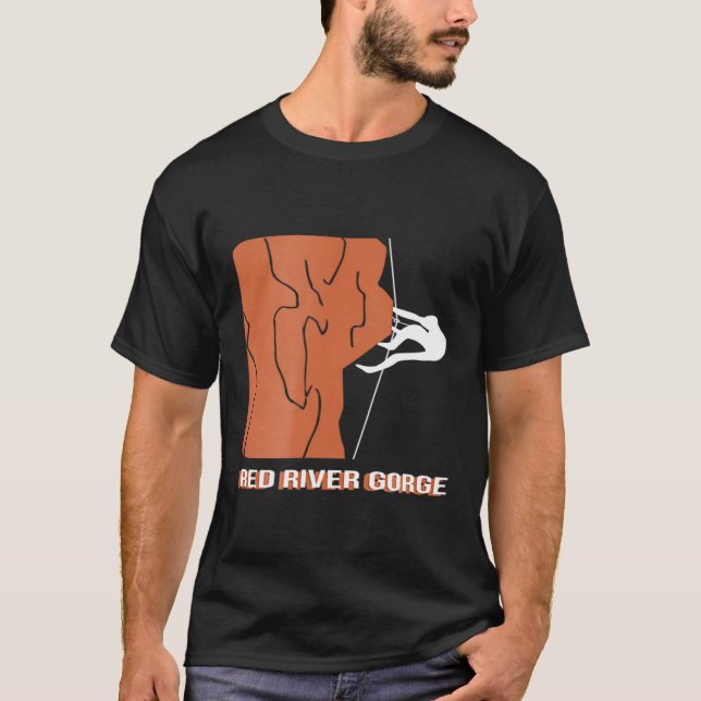 Red River Gorge Sten klättning Tee Shirt (Framsida)