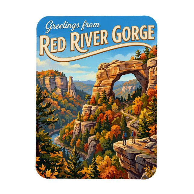 Red River Gorge USA Magnet (Vertikal)