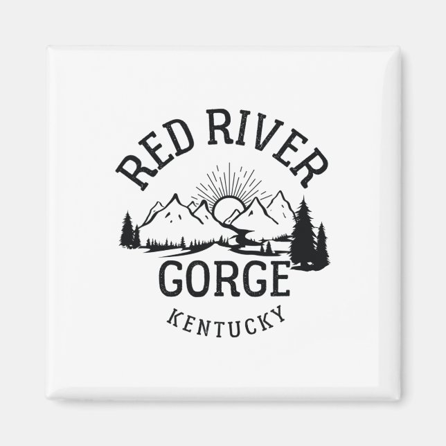 Red River Gorge-vandring Kentucky Parker Vandring  Magnet (Framsidan)