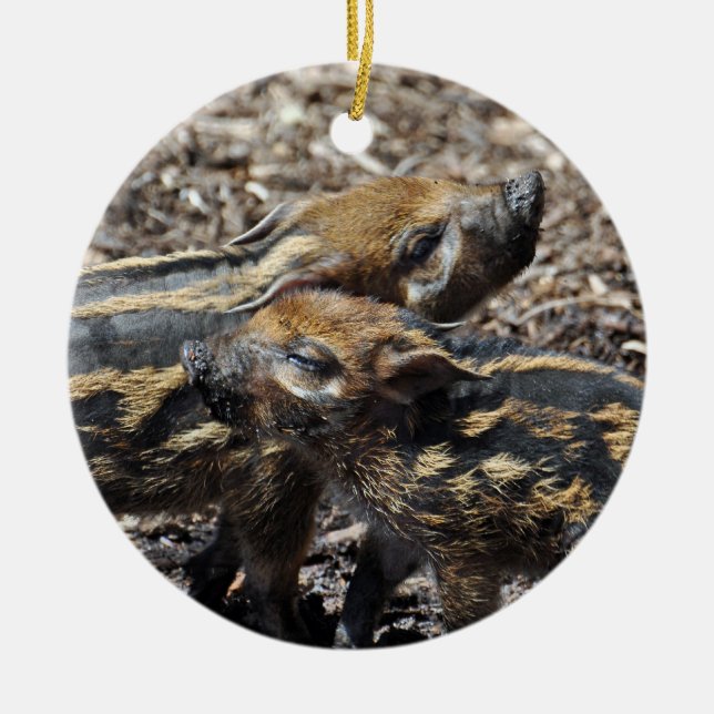 Red River Hogprydnad Julgransprydnad Keramik (Framsidan)