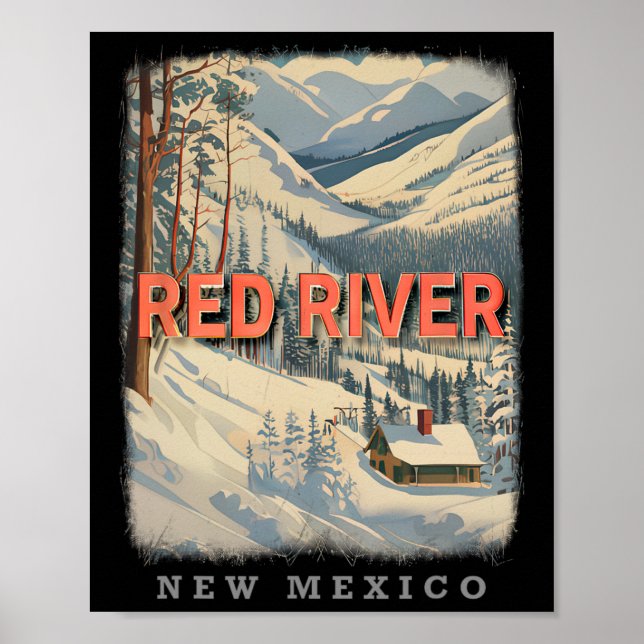 Red River New mexico Nm Skiing Extravaganza Sd778 Poster (Framsidan)
