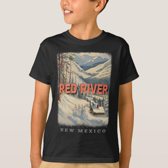 Red River New mexico Nm Skiing Extravaganza Sd778 T Shirt (Framsida)