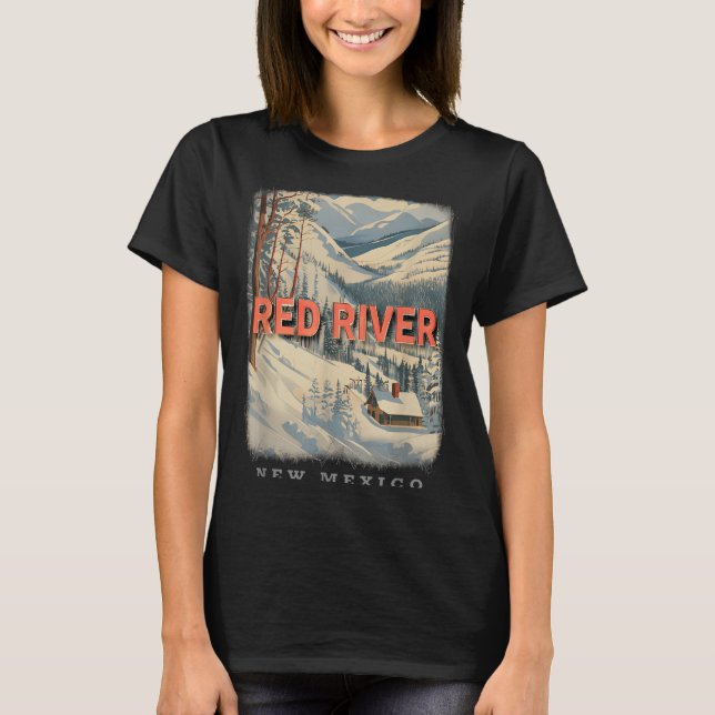 Red River New mexico Nm Skiing Extravaganza Sd778 T Shirt (Framsida)