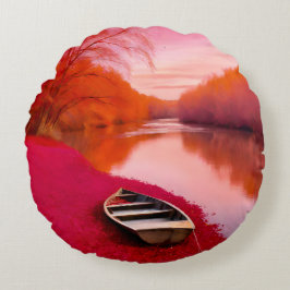 Red River Sunrise Rund Kudde