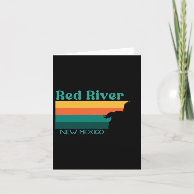 Red River  Trail 70 s Retro New Mex Kort (Framsida)