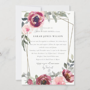 RED  RO BLOMMIGT ENHET BY BABY SHOWER INBJUDAN