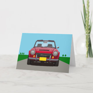 Red Roadster Blank Card Kort