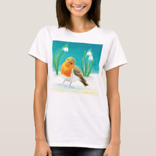 Red Robin Bird T Shirt