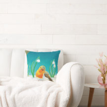 Red Robin (Erithacus rubecula) Tidigt Vår