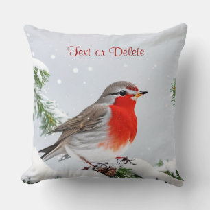 Red Robin Helgdag jul Dekorativ kudde