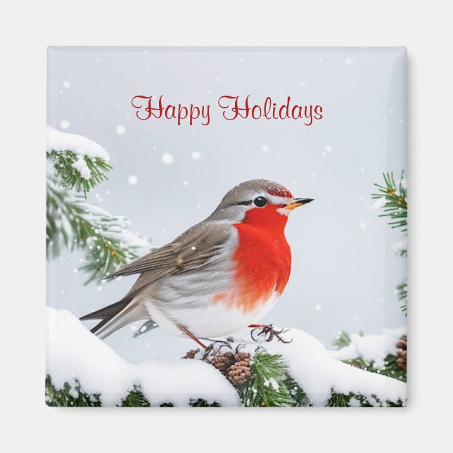 Red Robin Helgdag jul Magnet (Framsidan)