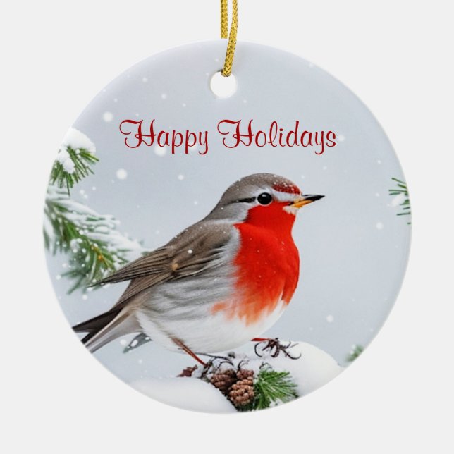 Red Robin Helgdag jul Ornament (Framsidan)