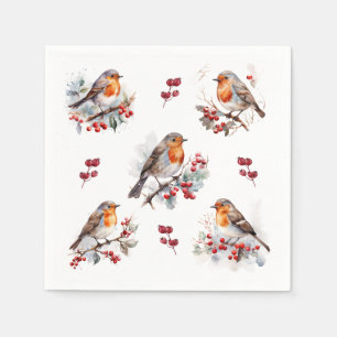 Red Robin Holly jul Pappersservett