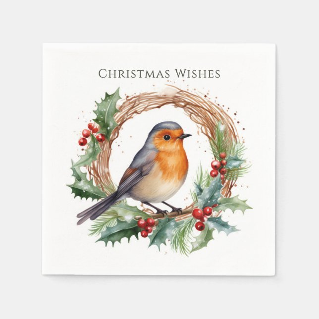 Red Robin Holly Wandejul Pappersservett (Framsidan)