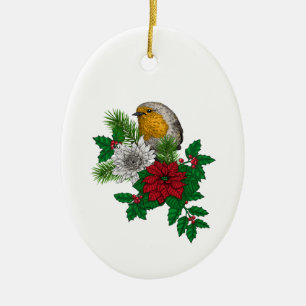 Red robin på Christhmas dekoration