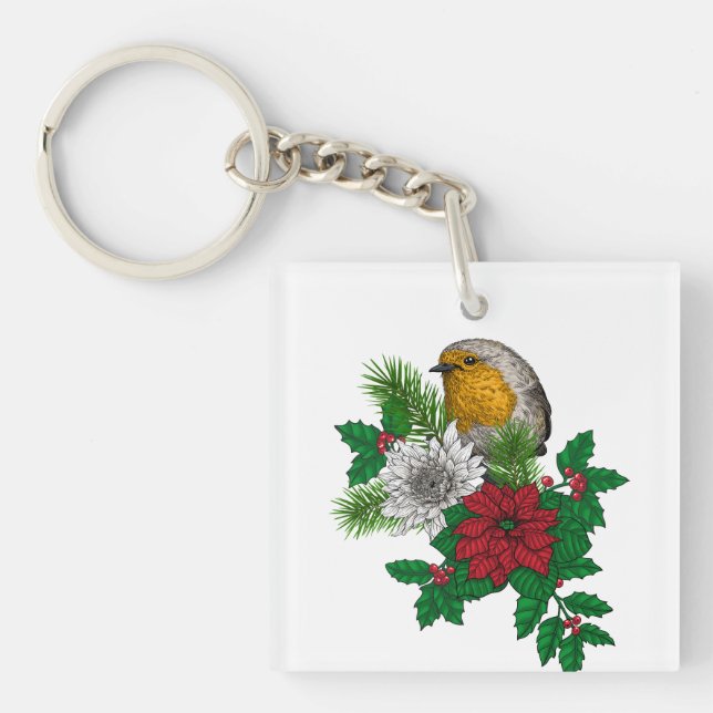 Red robin på Christhmas dekoration (Framsidan)