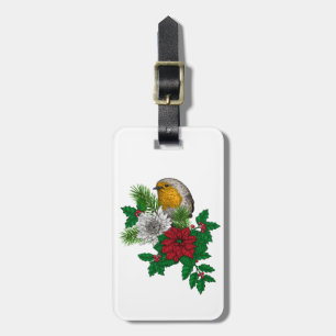 Red robin på Christhmas dekoration Bagagebricka