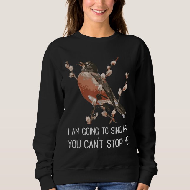 Red Robin sjunger varningen att jag ska till sjung T Shirt (Framsida)