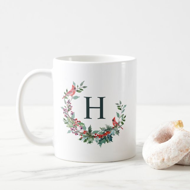 Red Robin Wandeans Helgdag Monogram Kaffemugg (Med munk)
