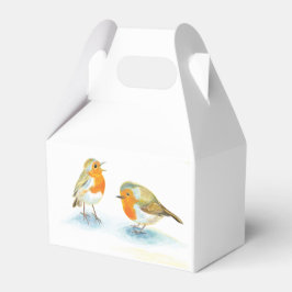 Red Robins in Winter Favor Box Presentaskar