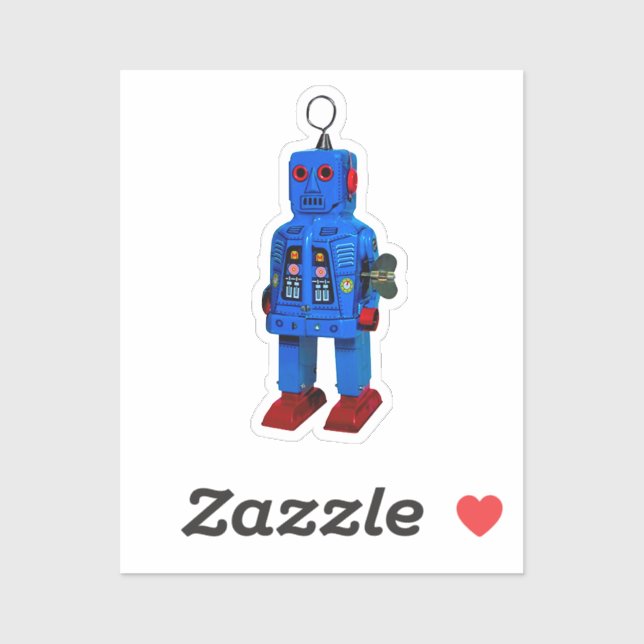 RED ROBOT STICKER KLISTERMÄRKEN (Ark)