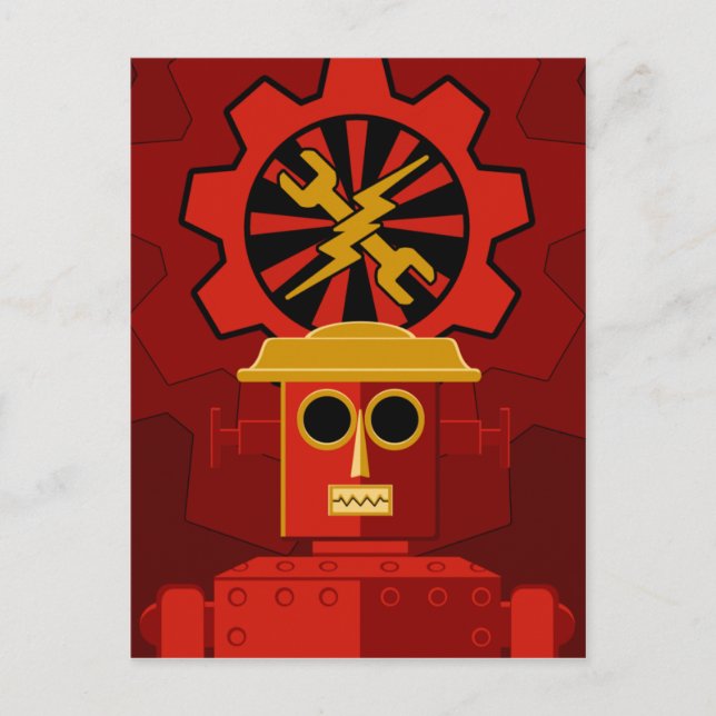 Red Robot Vykort (Framsida)