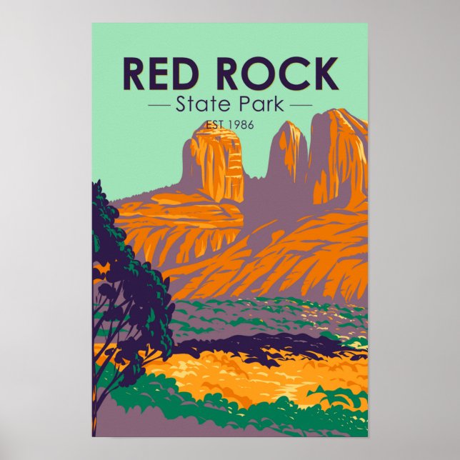 Red Rock State Park Arizona Vintage  Poster (Framsidan)