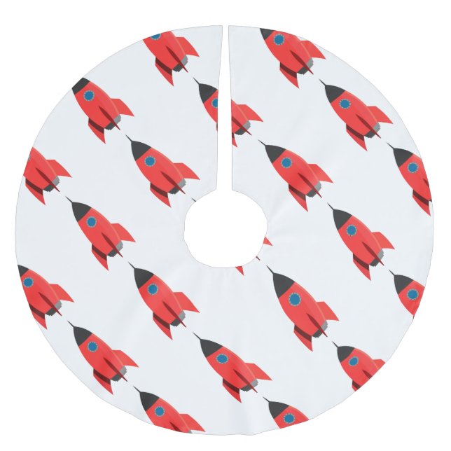 Red Rocket Julgransmatta Borstad Polyester (Framsidan)