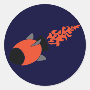 Red Rocket Runt Klistermärke