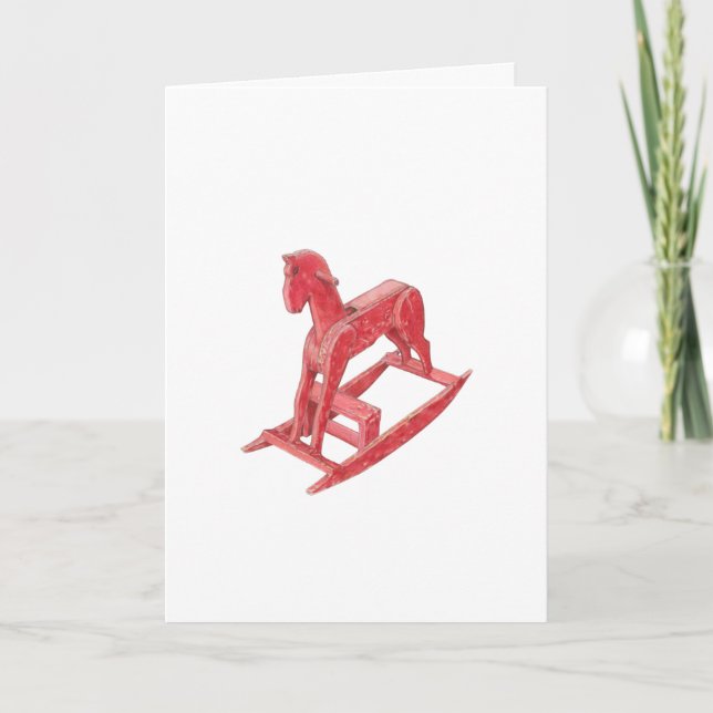 Red Rocking Horse Card Kort (Framsida)