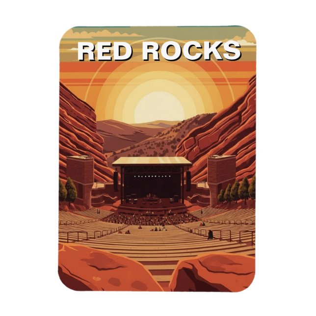Red Rocks Amphitheater Colorado Magnet (Vertikal)
