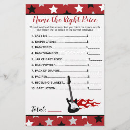 Red Rockstjärna Rockabye Namn i Prisa Shower Game