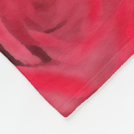 Red Röd ros Fleecefilt