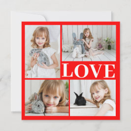 Red Romantic Kärlek Valentine Day Photo Card