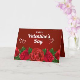 Red Romantic Ro Bevackra Hearts Valentine Kort