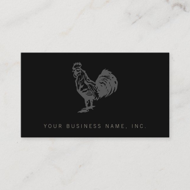 Red Rooster Farmhouse Bistro Logo Professional Visitkort (Framsida)