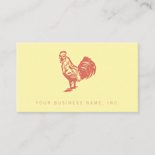 Red Rooster Farmhouse Bistro Logo Professional Visitkort (Framsida)