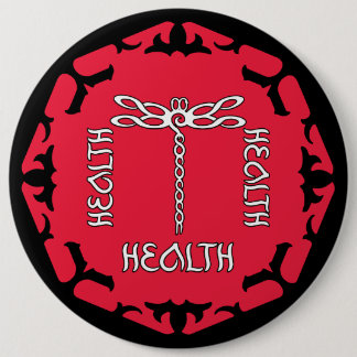 Red Root Chakra "Health" Dragonfly Design Knapp
