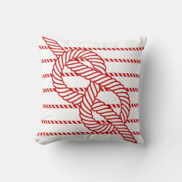 Red Rope Nautical Pillow Kudde