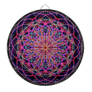 Red Rosa Black Kaleidoscope Mandala Art Piltavla