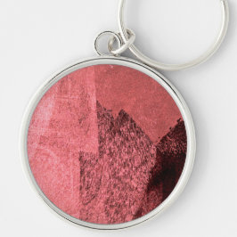 Red rosa Black kärlek inspirerade till abstrakt må Rund Silverfärgad Nyckelring