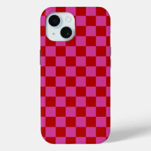 Red + Rosa Check Checkerboard Mönster