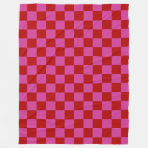 Red + Rosa Check Checkerboard Mönster