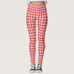 Red & Rosa Checkerboard Leggings<br><div class="desc">En trendig röd och rosa diagonal schackbrädesdesign. En roligt och julklapp till helgdagarna.</div>